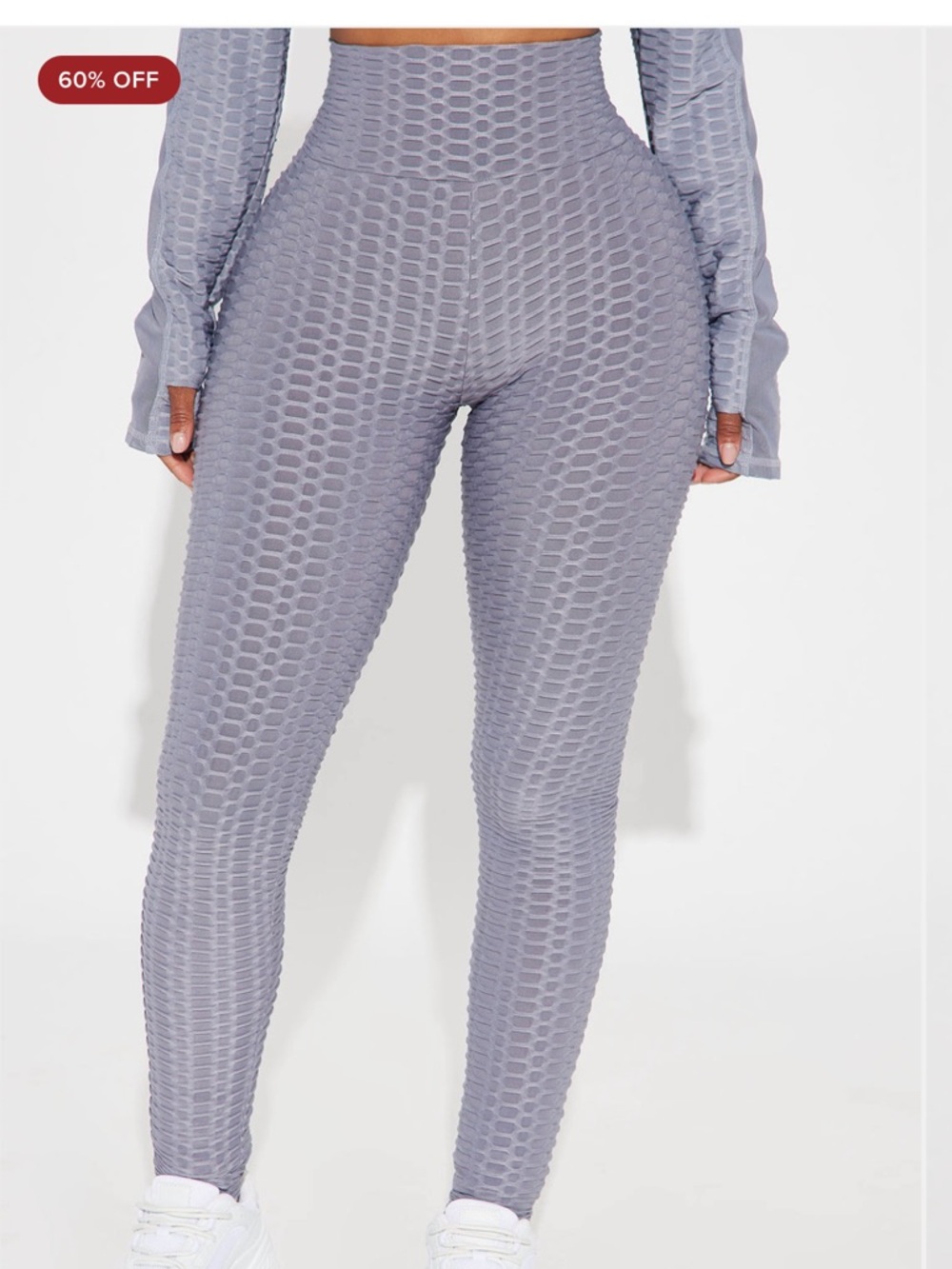 Fashion Nova Lilac Textured High-Waist Leggings